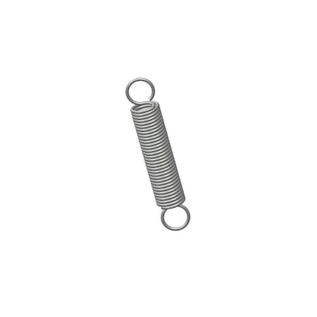 Extension Spring, O= .500, L= 2.75, W= .055